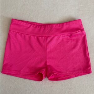 {Danskin} Freestyle | Shimmer Gymnastics Leo Shorts Bright Pink (M 7/8)